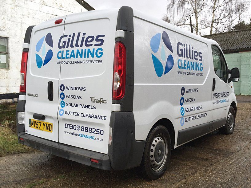 Vehicle graphics for cleaning business