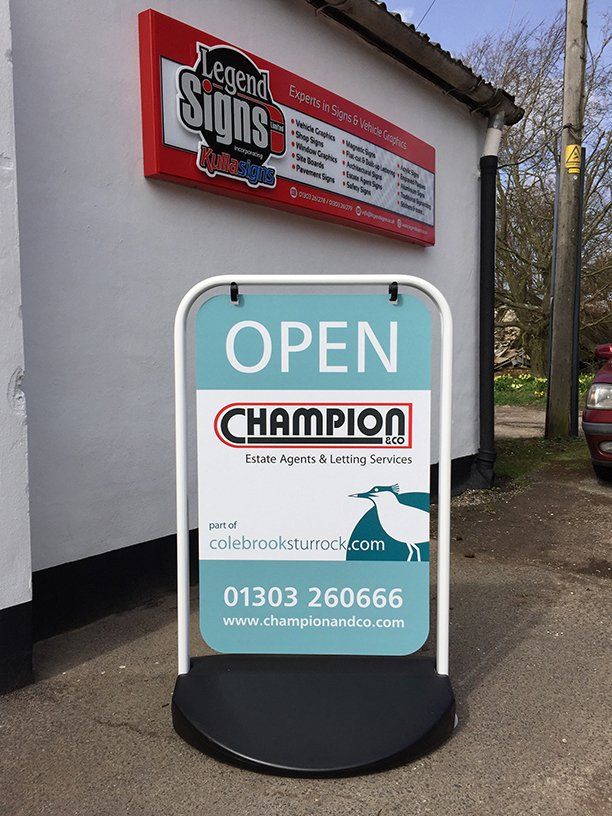 Swinging Pavement Sign for Estate Agent