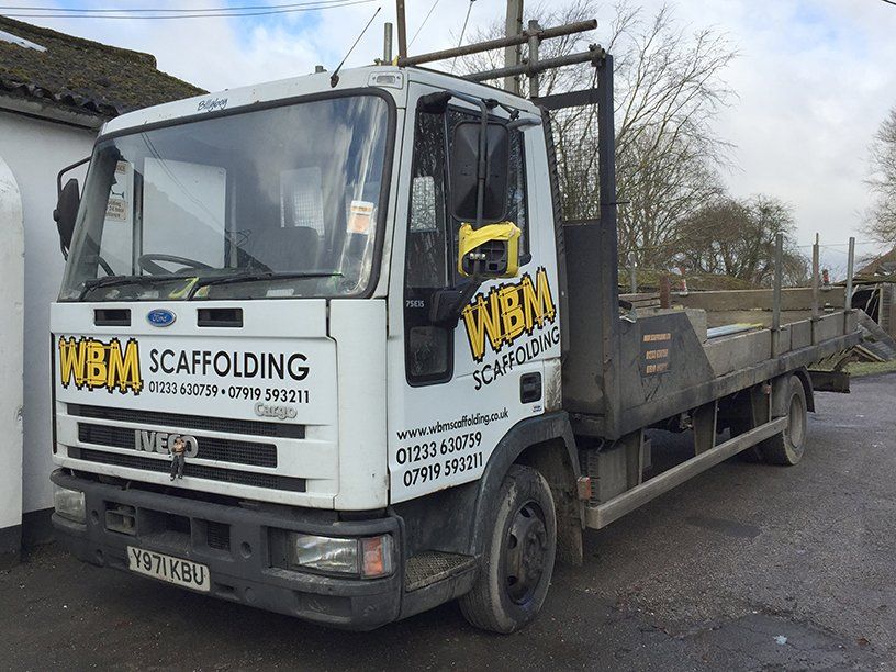 Vehicle graphics for scaffolding business