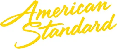 American Standard logo in yellow cursive script.