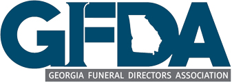 The logo for the georgia funeral directors association