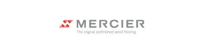 The mercier logo is on a white background
