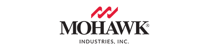 A logo for mohawk industries inc. on a white background