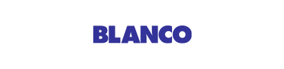 The word blanco is written in blue on a white background.