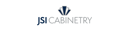 A logo for jsi cabinetry is shown on a white background
