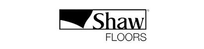 A black and white logo for shaw floors