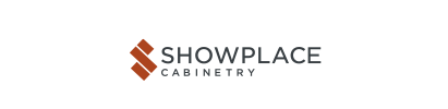 The showplace cabinetry logo is on a white background.
