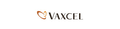 A vaxcel logo with a heart in the middle