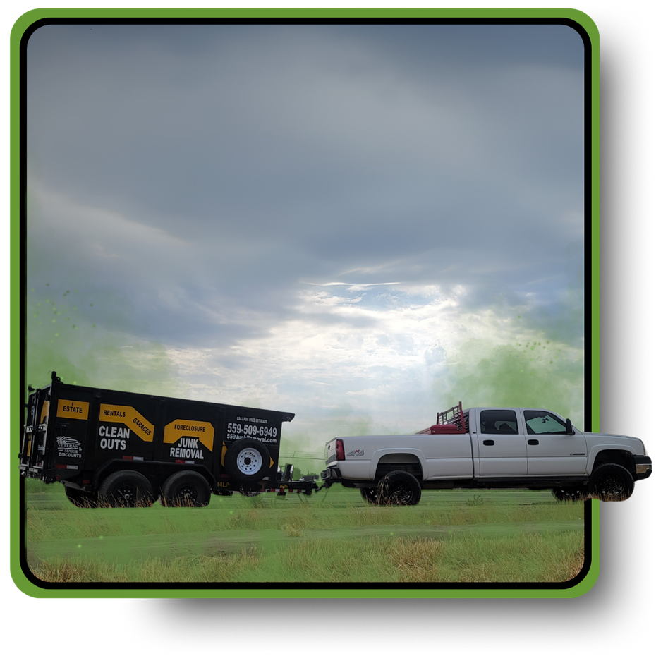 559 Junk removal truck with dump trailer 
