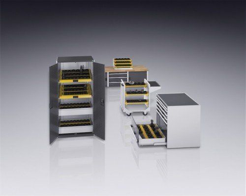 Scaffali con cassetti per officine