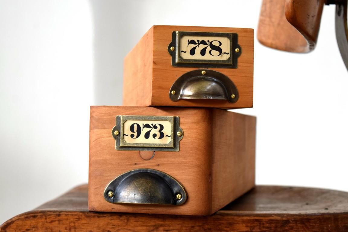 Set: 2x Kiste mit Deckel Holz Antik Apotheker Vintage Kasten Alt Uhrmacher Bauhaus