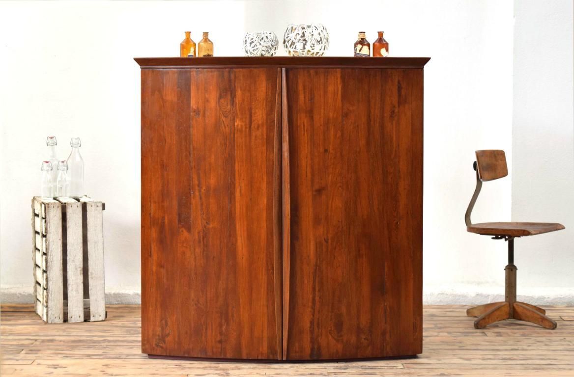Barschrank Mid Century Massivholz Teak Antik Alt Vintage Hausbar Danish Design Loft