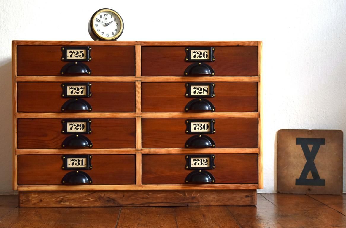 Schubladenschrank Antik Apothekerschrank Alt Vintage Schmuck Uhrmacher Sortierschrank