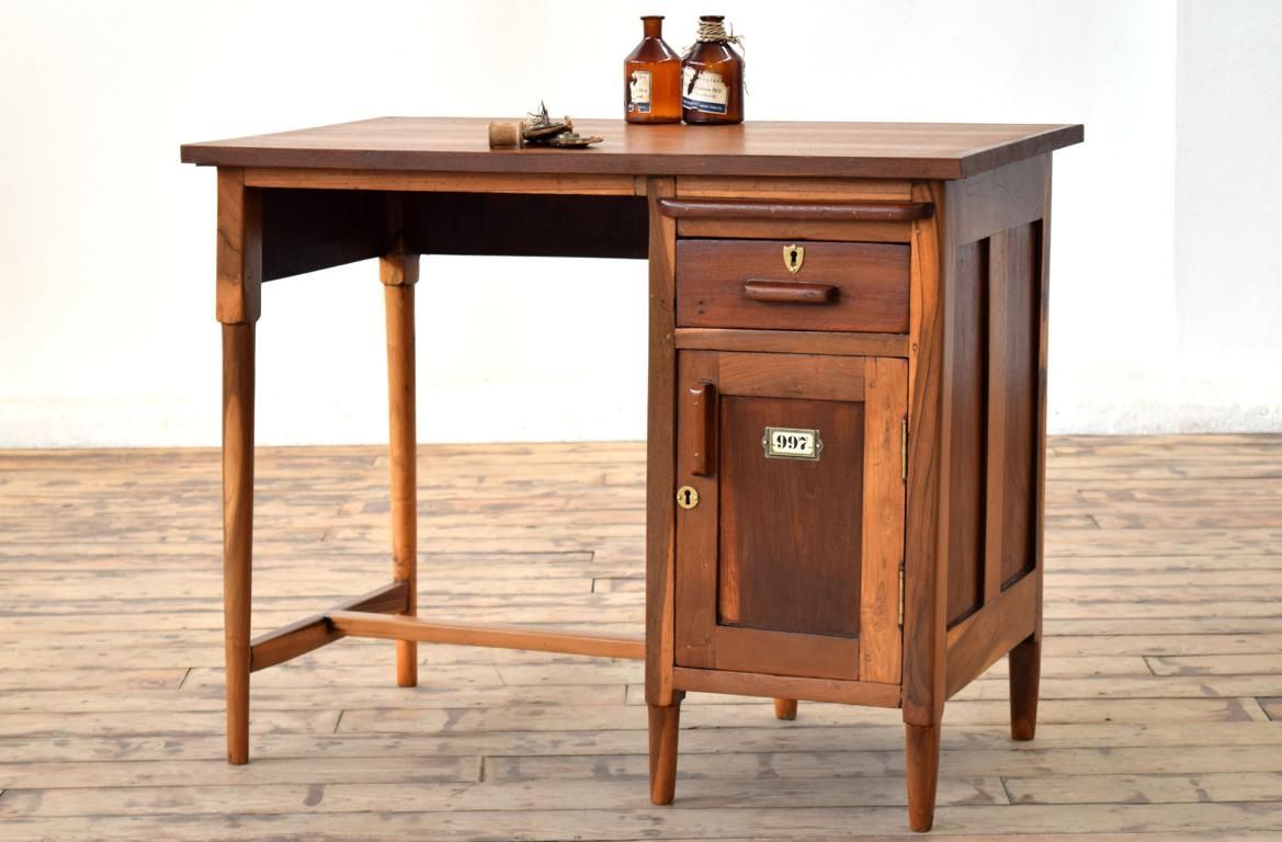 Sideboard Antik massiv Teak Holz Klein Vintage Alt Schreibtisch Art Deco 1920er