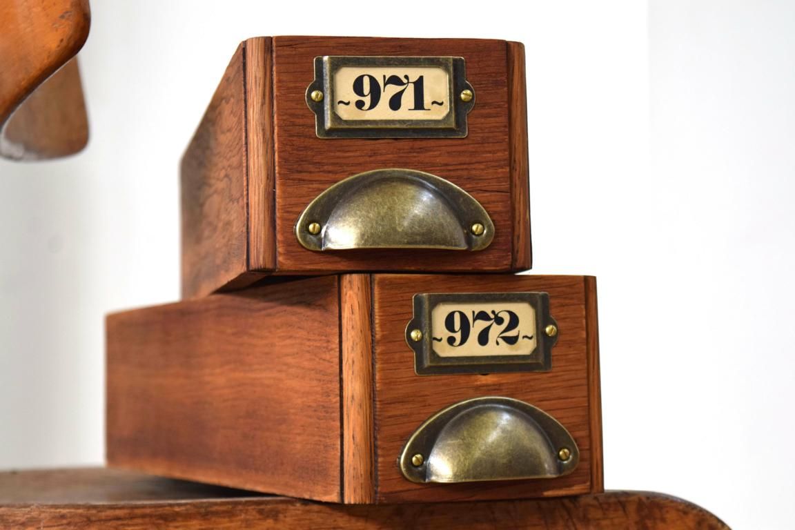 Set: 2x Kiste mit Deckel Holz Antik Apotheker Vintage Kasten Alt Uhrmacher Loft lang