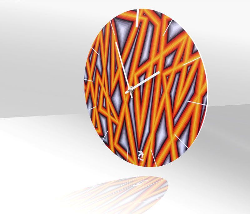 Uhr Wanduhr Amabi® Design Kunst Op Art Pop Art Vintage Rund Abstrakt Crazy