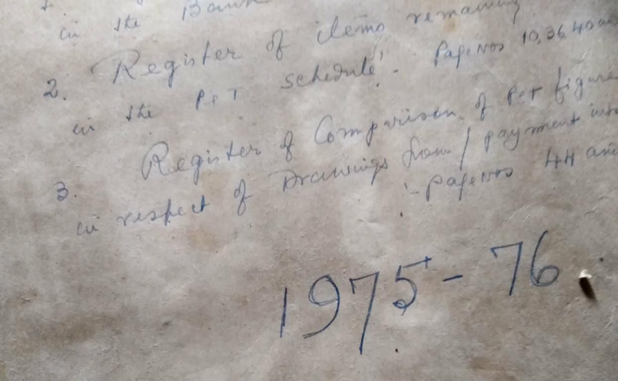 altes Papier aus den 1970er Jahren