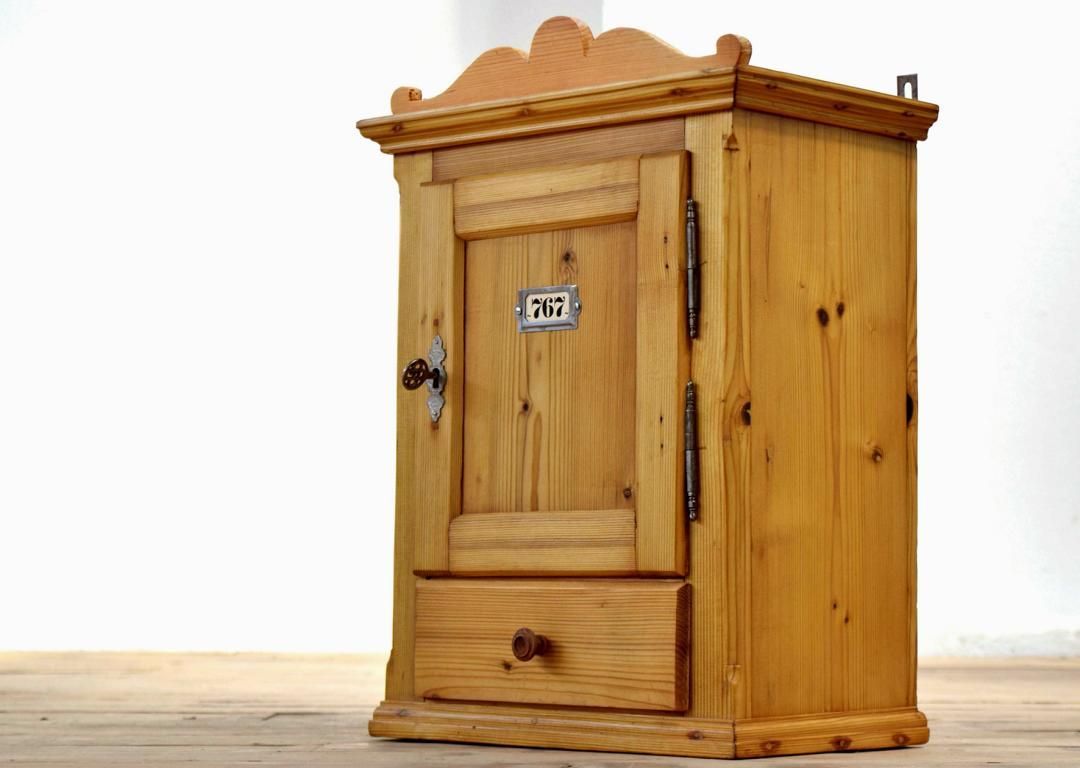 Wandschrank Holz Antik Alt Vintage Hängeschrank Apothekerschrank Gründerzeit Landhaus