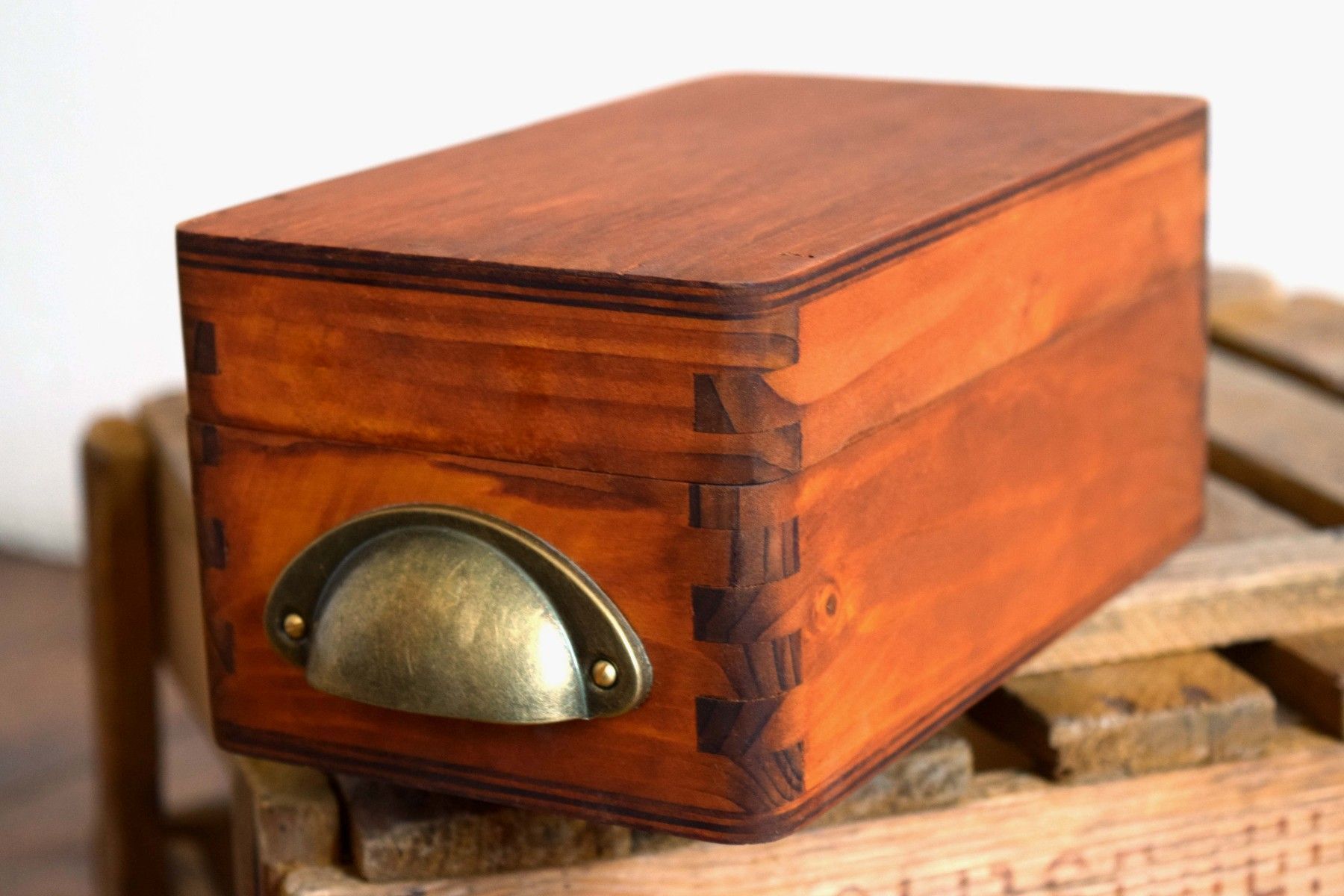 Kiste Antik Alt Schmuck Vintage Holz Loft