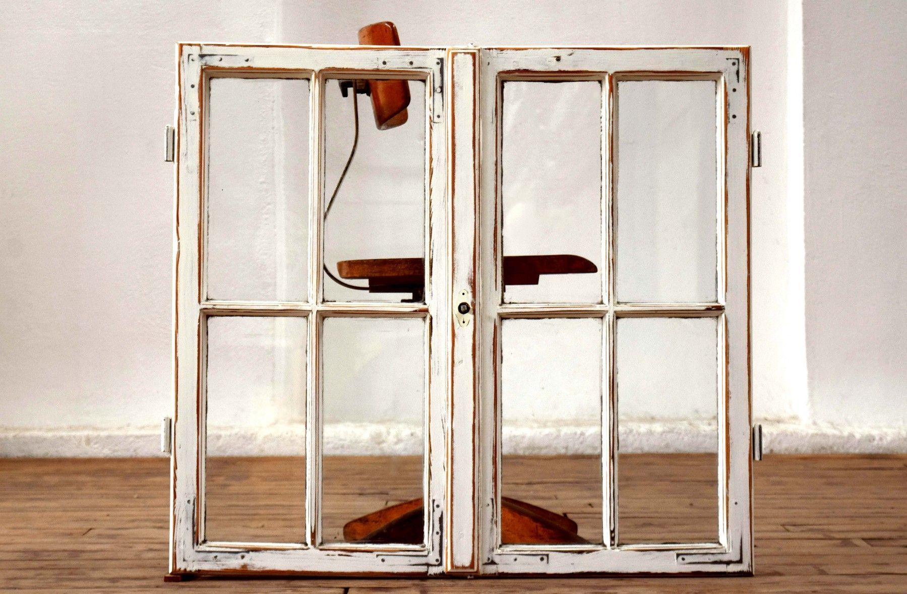 Sprossenfenster Antik Alt Vintage Shabby Weiß Deko Landhaus Weiß Fensterflügel