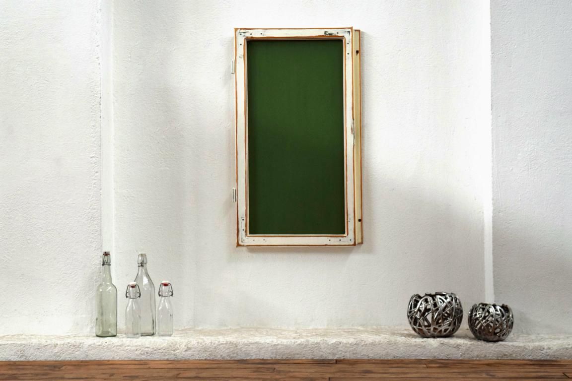 Kreidetafel Schreibtafel Wandtafel Antik Holz Alt Vintage Fenster grün groß Loft