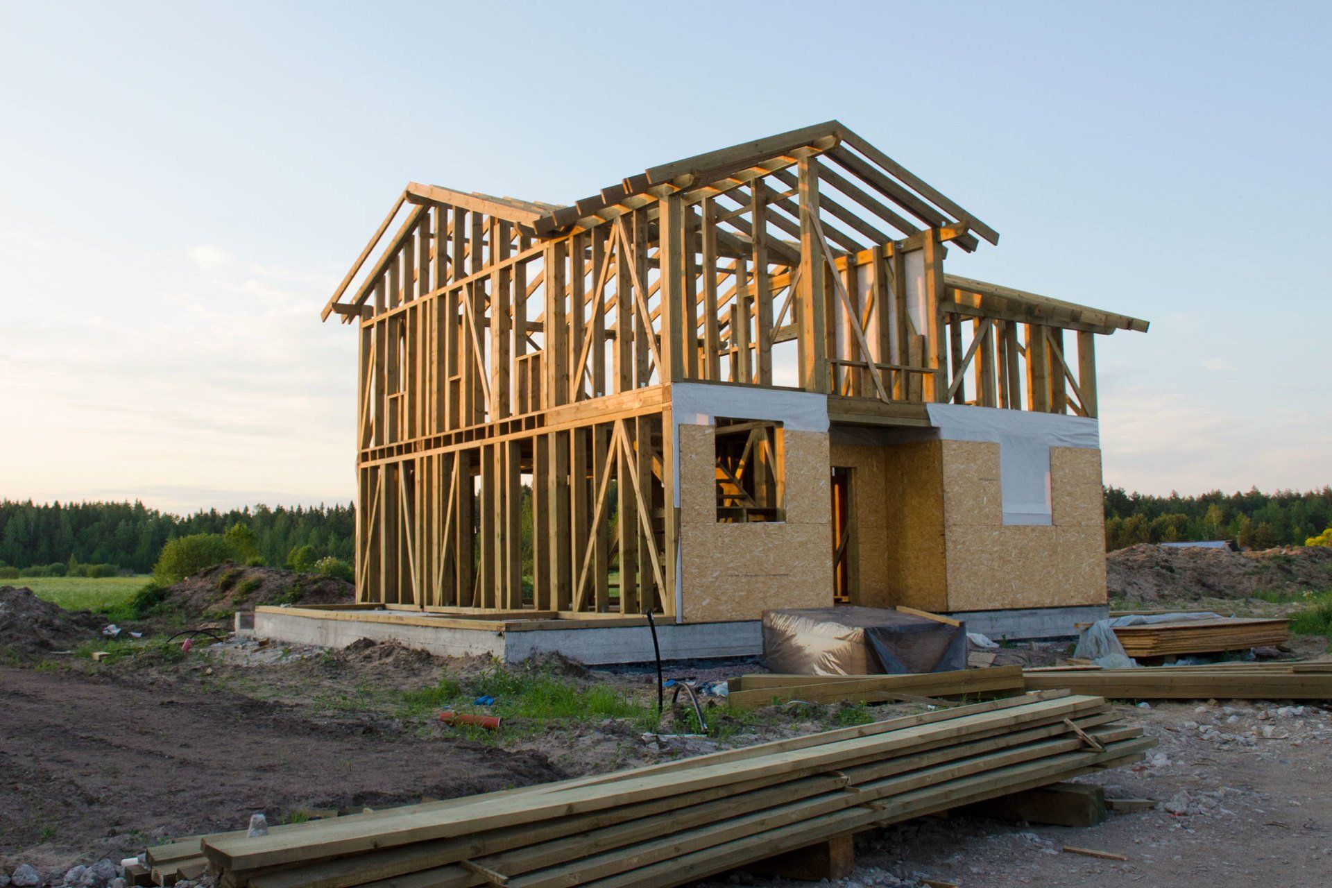 House Framework Under Construction — Charlotte, NC — Structural Design Solutions