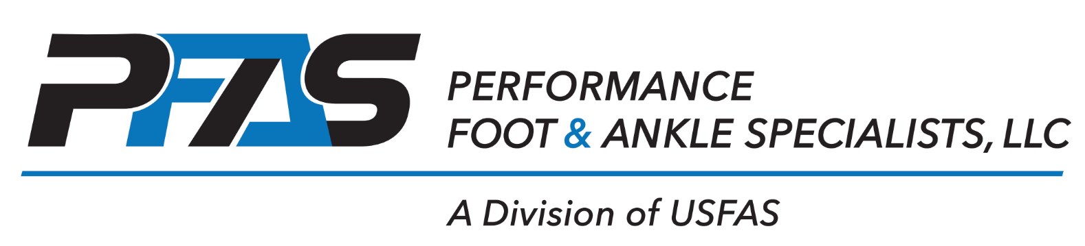 A logo for pFAS performance foot and ankle specialists llc