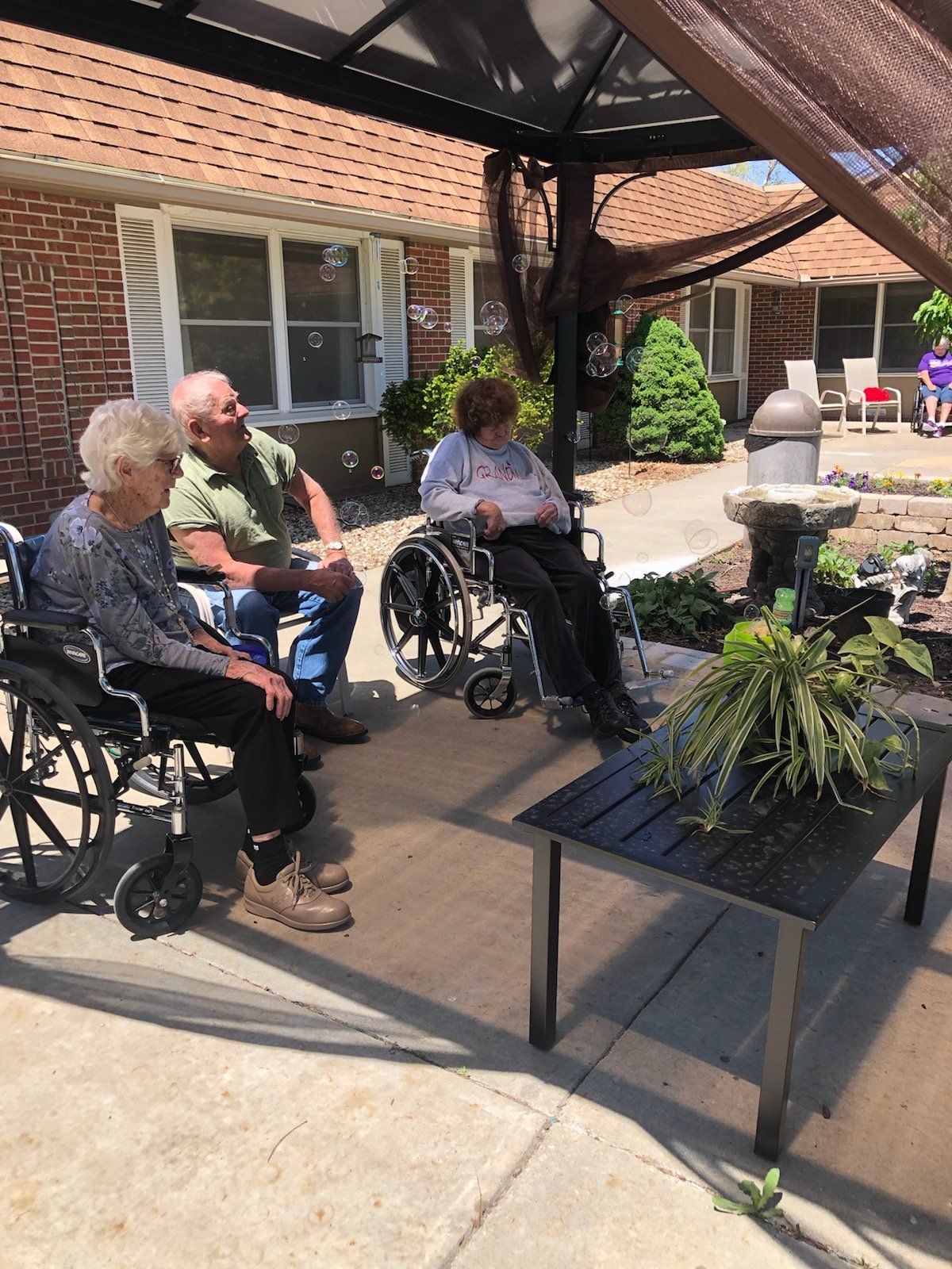 Elders Outside The House — Chapman, KS — Chapman Valley Manor