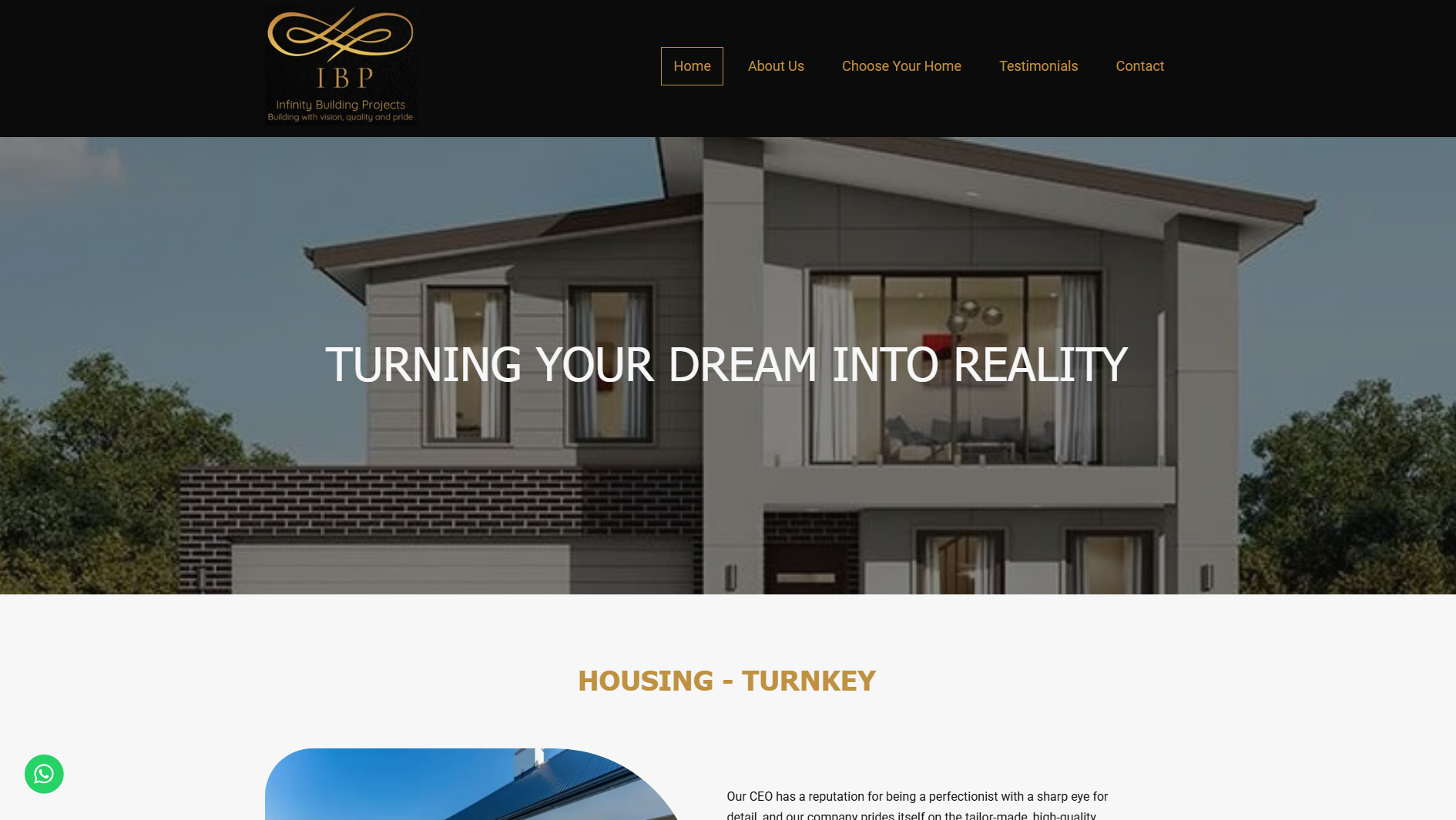 A screenshot of a website for a real estate company.