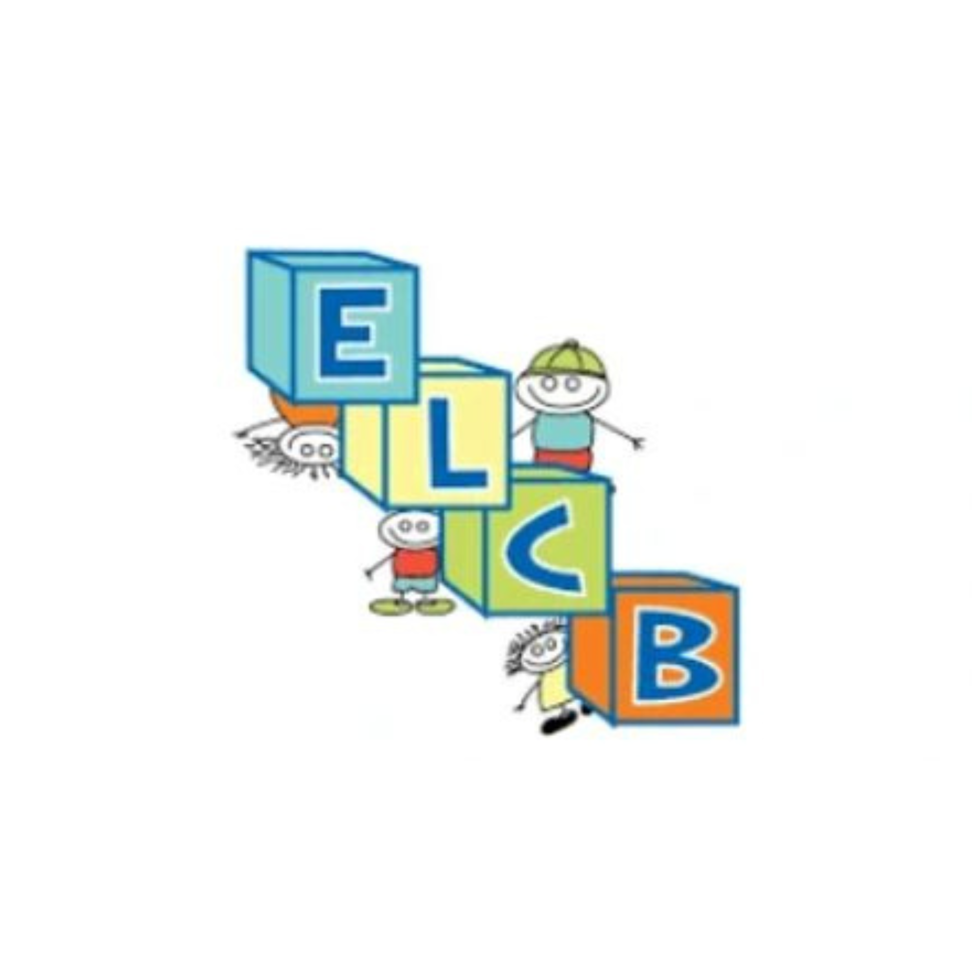 The letters e l c and b are on the blocks