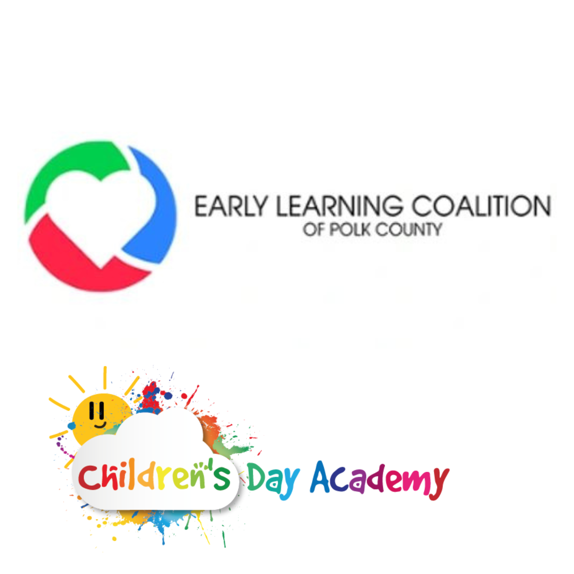 A logo for early learning coalition of polk county and children 's day academy