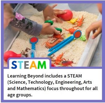 Learning beyond includes a steam ( science technology engineering arts and mathematics ) focus throughout for all age groups