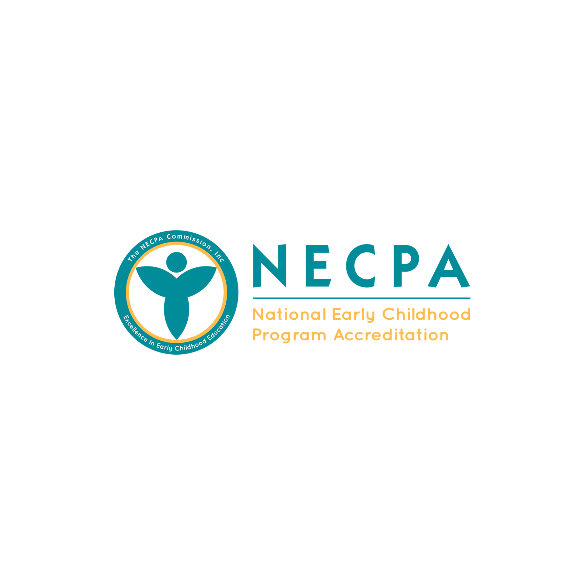 NECPA accreditation logo with a teal-colored person-shaped figure inside a green and blue circle, with