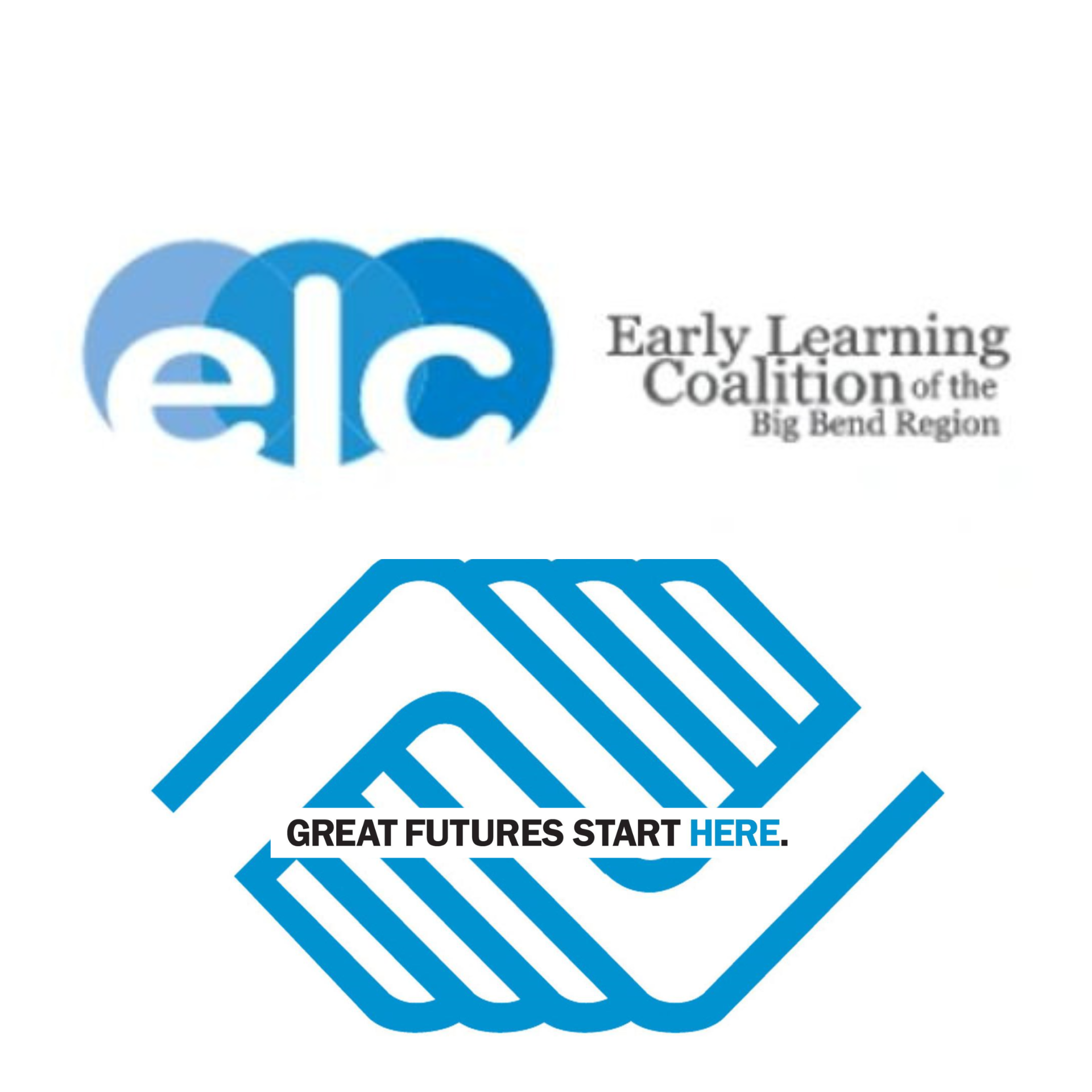 A logo for the early learning coalition of the big bend region