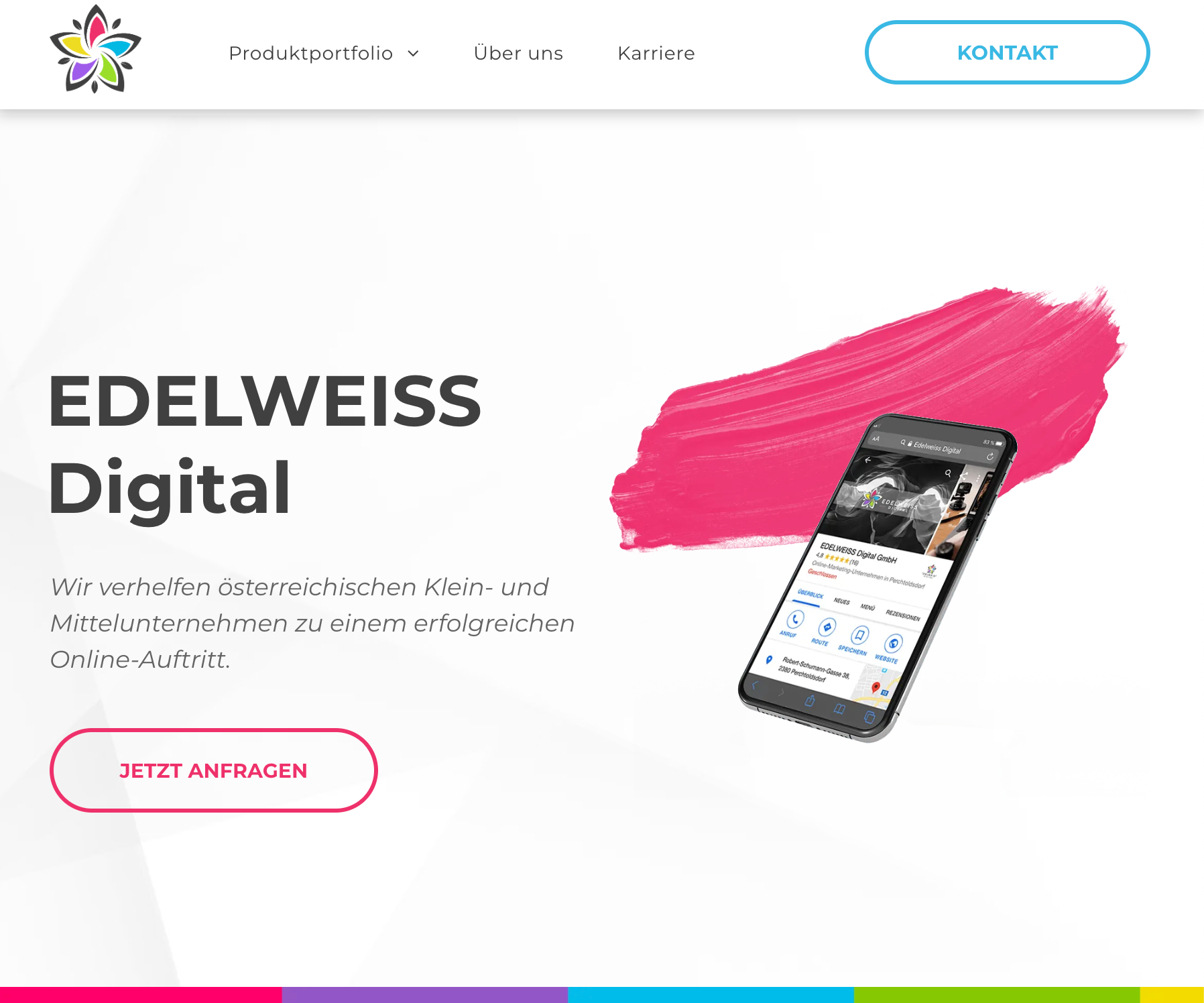 Startseite der Online Marketing Agentur EDELWEISS Digital