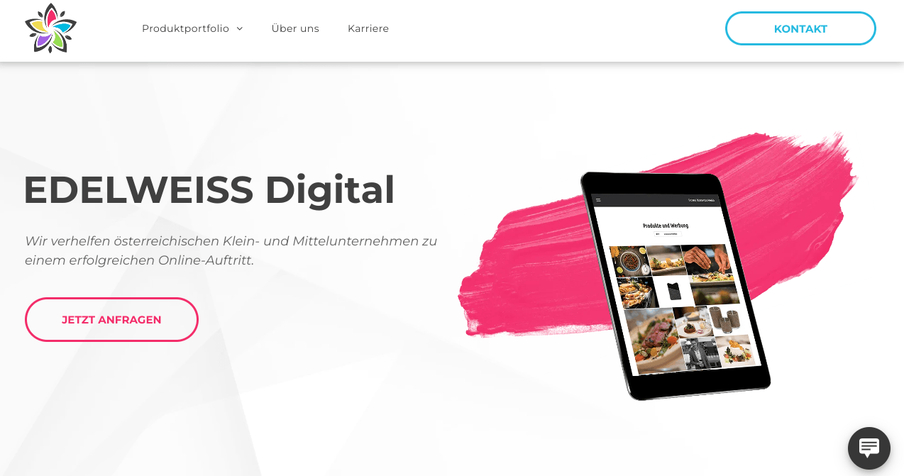 Startseite der EDELWEISS Digital
