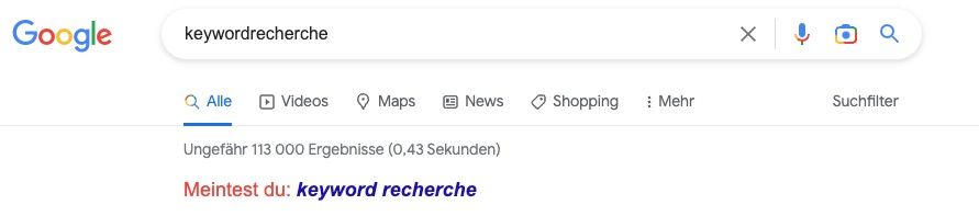 Google Keywordrecherche