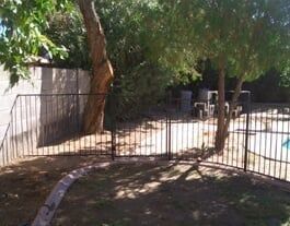 Galvanized Posts — Black Residential Fence in Mesa, AZ
