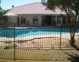 Pool Gate — Black Pool Fence Of A House in Mesa, AZ