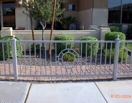 Custom Decorative Fence — Gray Customized Fence in Mesa, AZ