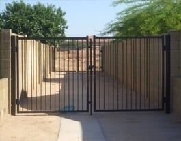 Customized Gates — Two Door Black Gate in Mesa, AZ
