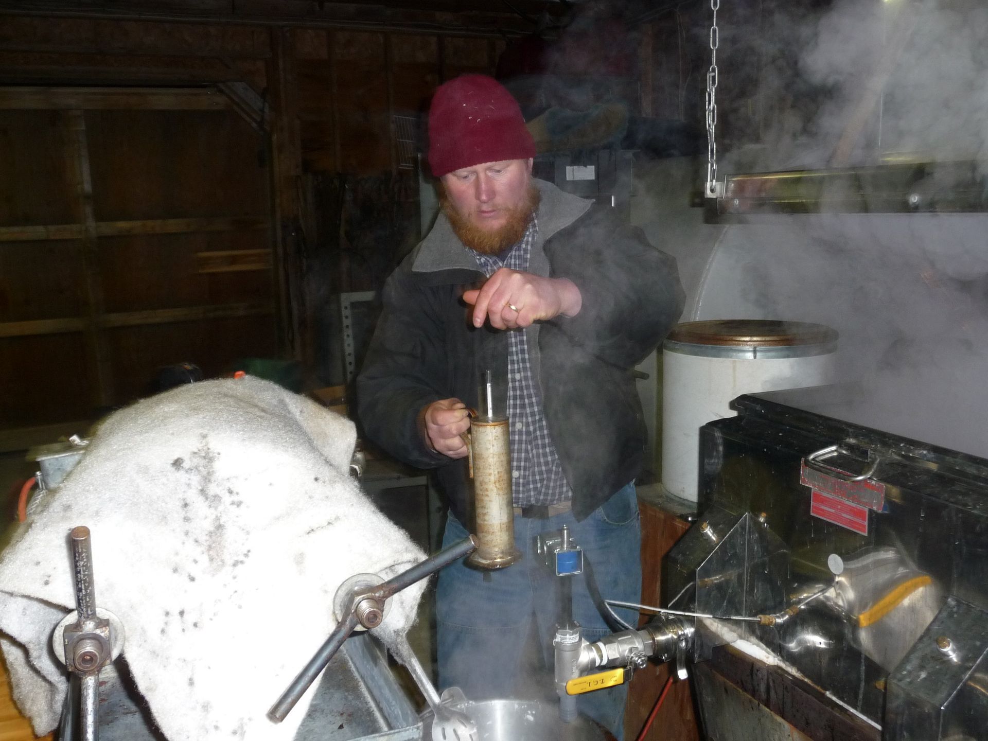 Eriks Sugarbush making maple syrup products in VT