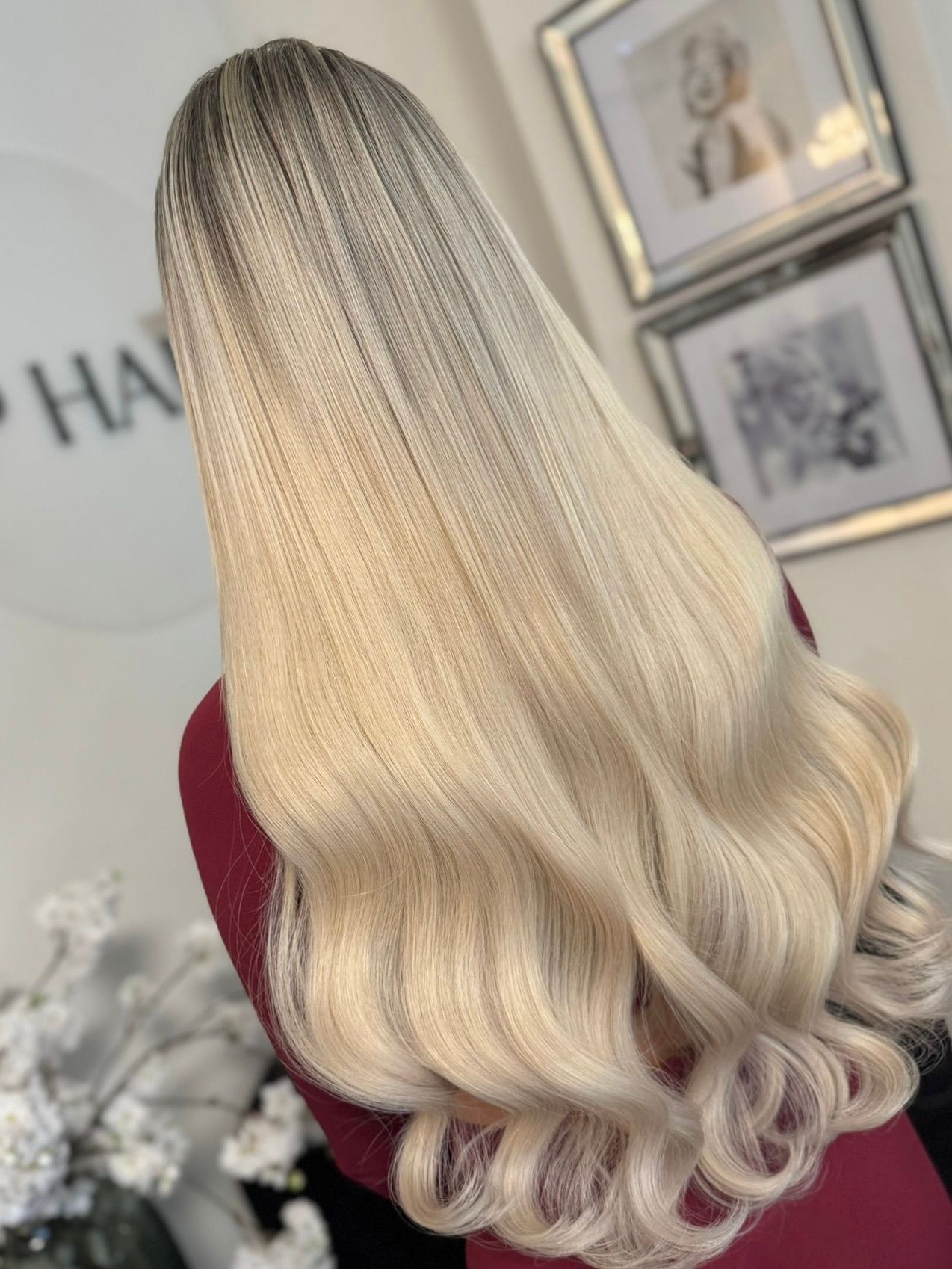 Tevreden klant met nieuwe 60 cm lange extensions