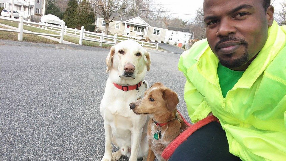 Raymond Turner With His Dog