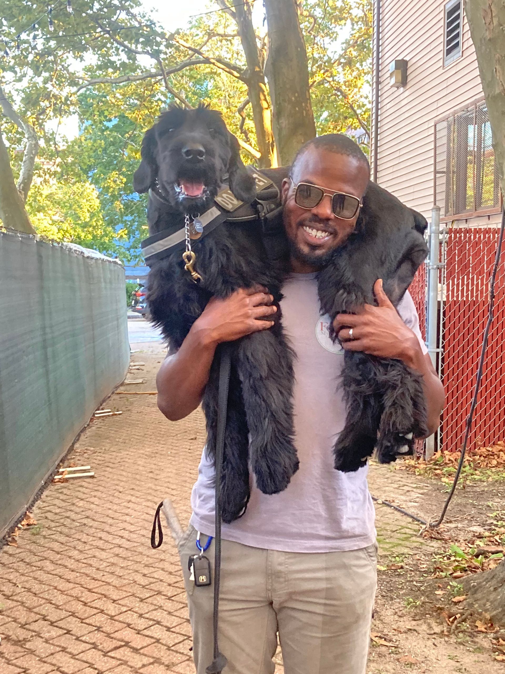 Owner With His Dog