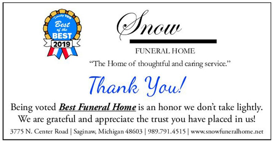 Snow - Best Funeral Home Award - Funeral Facilities