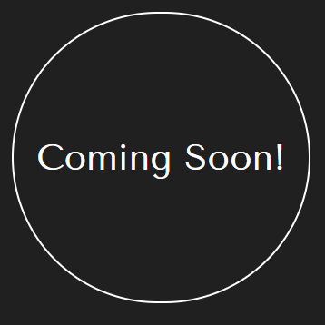 A sign that says coming soon in a circle on a black background