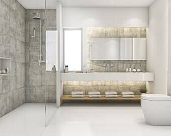 Modern bathroom — Construction Services in Pittsfield, MA