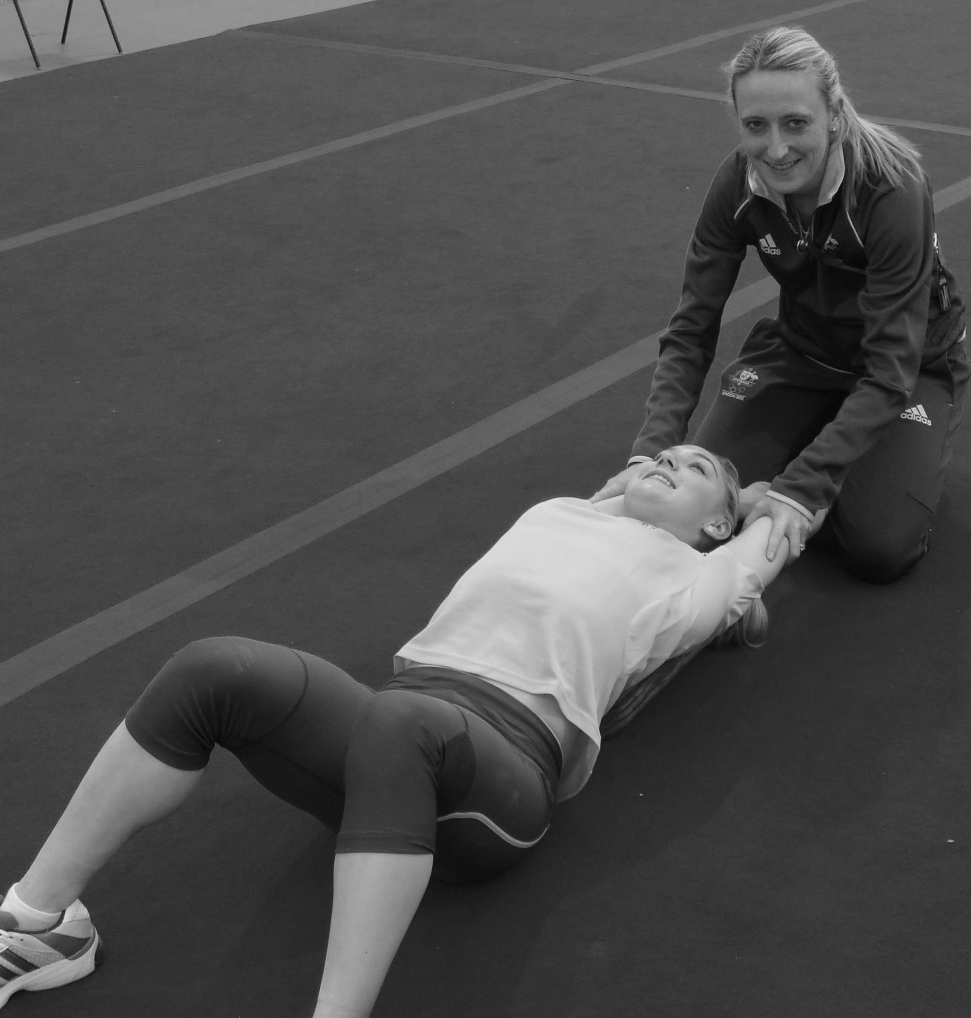 Kylie Holt working on elite athelits