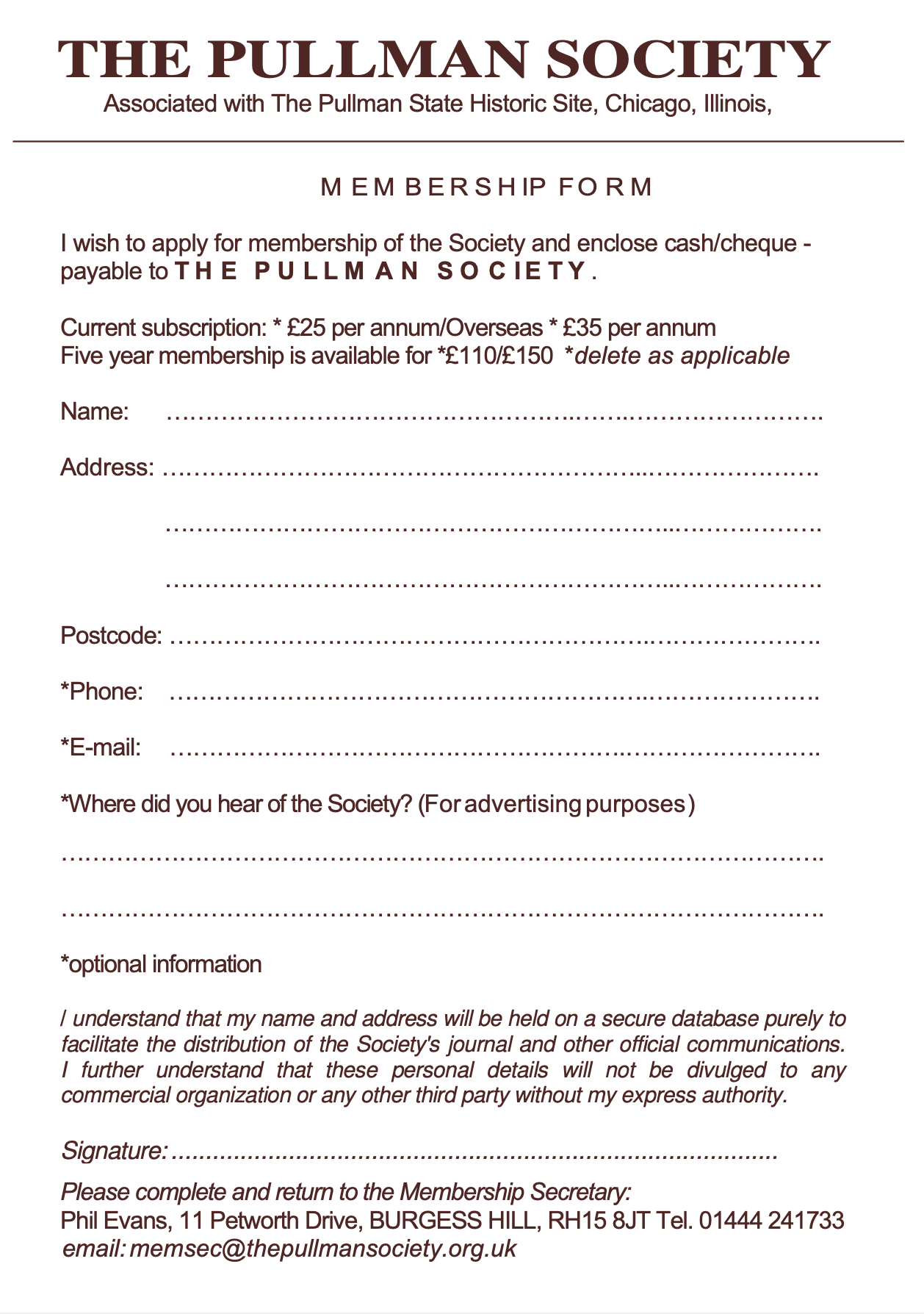 MEMBERSHIP FORM